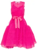 Huishan Zhang ruffled tulle midi dress - Pink