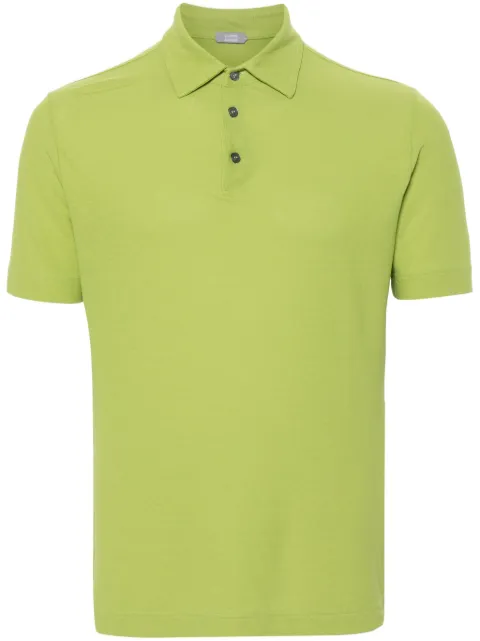 Zanone button-up cotton polo shirt