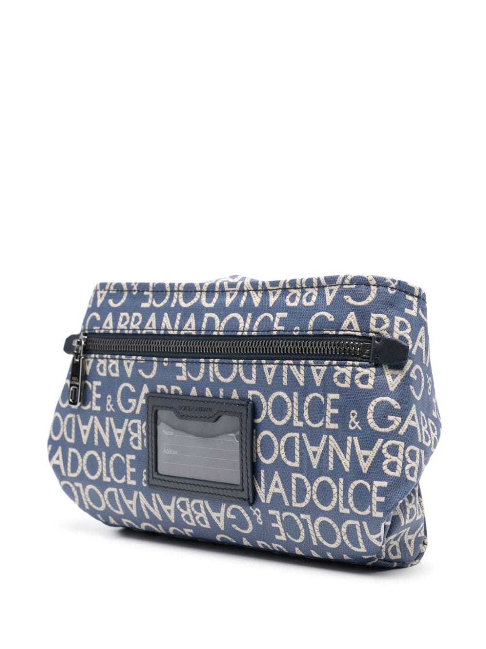 Shop Dolce & Gabbana Logo-jacquard Belt Bag In Blau