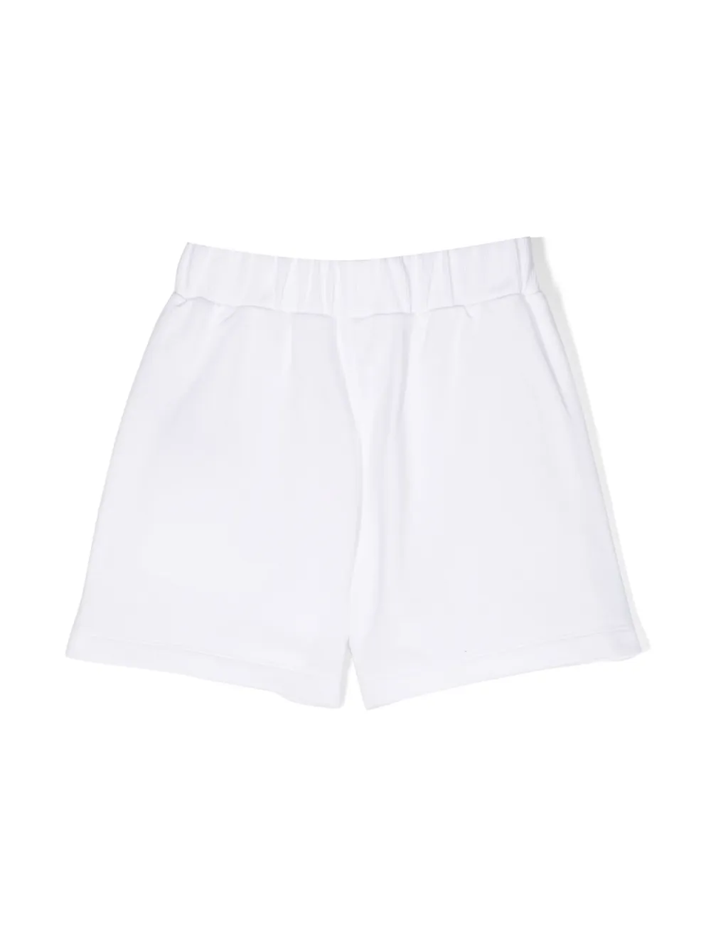 Balmain Kids Katoenen elastische shorts - Wit