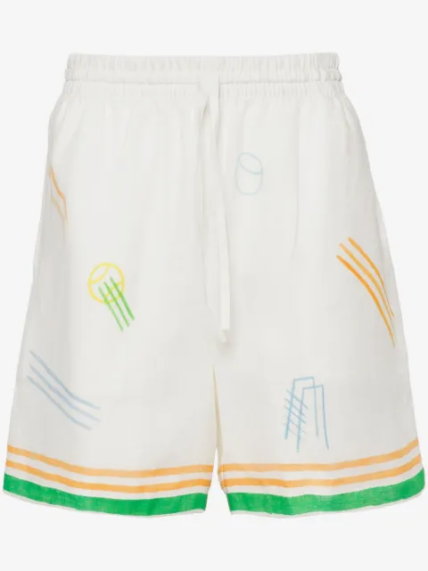 Casablanca Le Jeu linen shorts