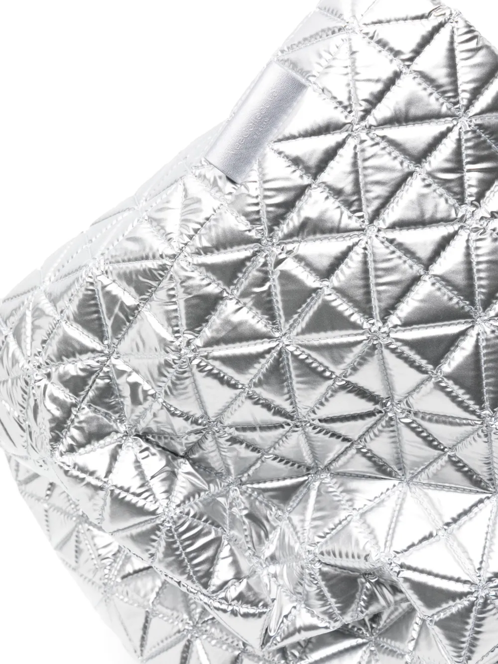 Veecollective Medium Vee Metallic Tote Bag In Metallic