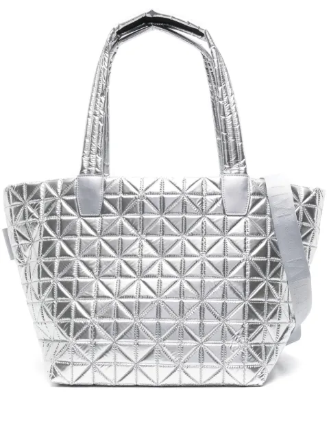 VeeCollective medium Vee metallic tote bag