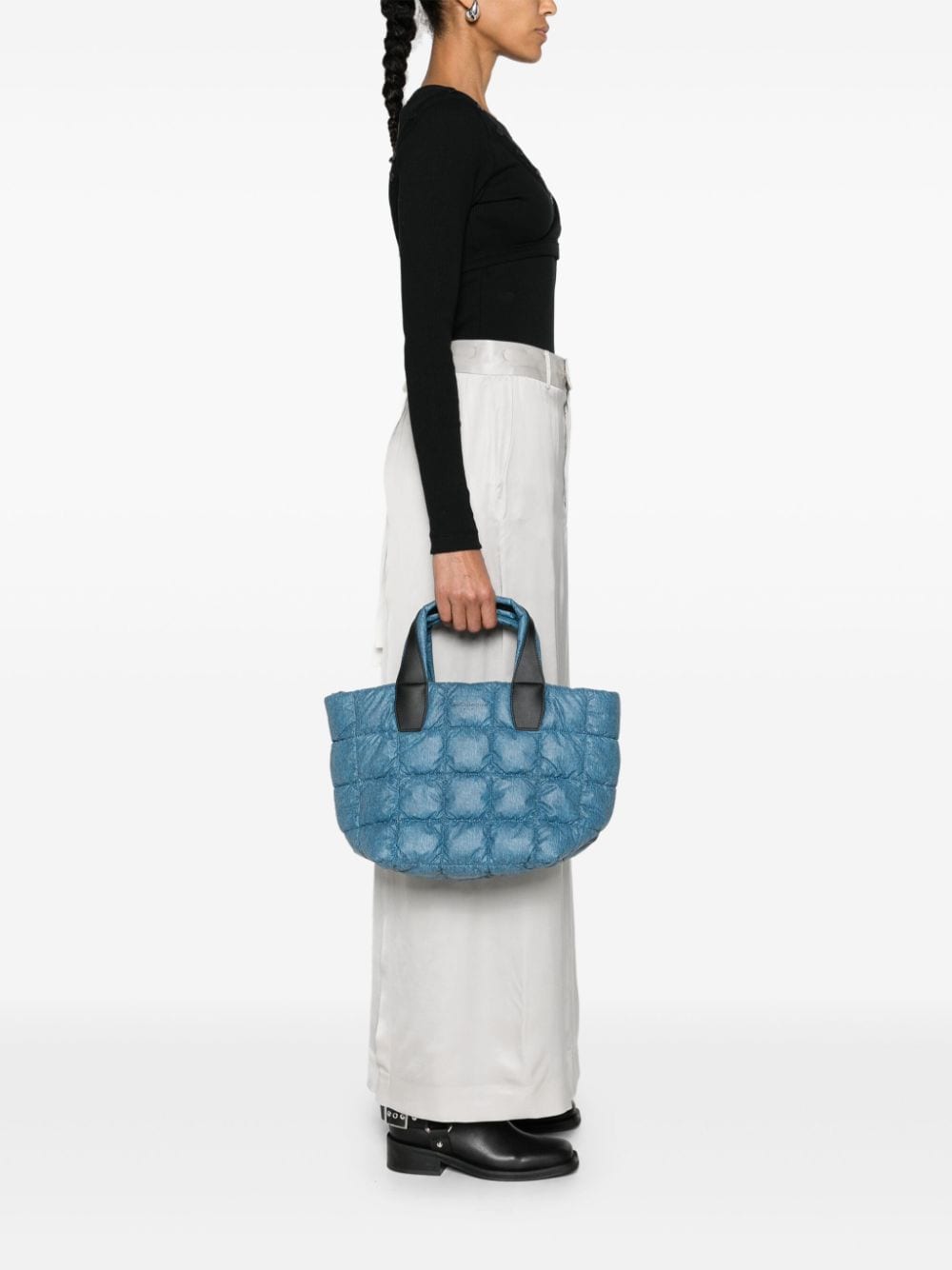 VeeCollective small Porter quilted tote bag - Blauw