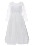 Tulleen Arcadia satin pleated dres - White