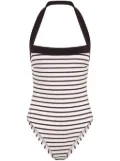 Nicholas Lainey striped bodysuit - White