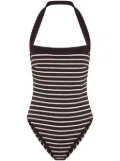 Nicholas Lainey striped bodysuit - Black