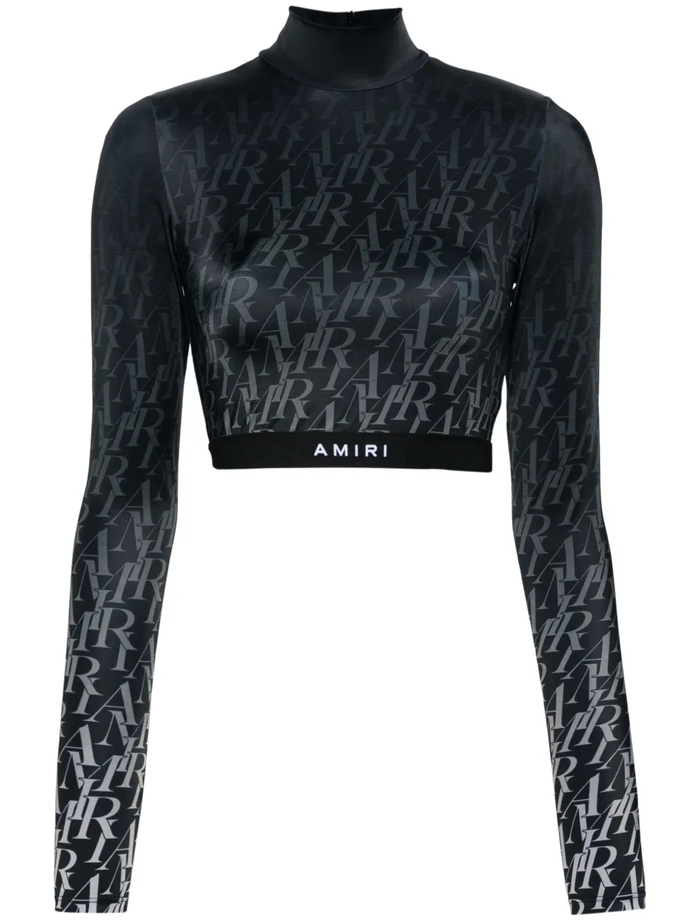 AMIRI Burnout logo-print top - Nero