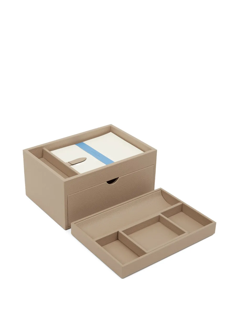 Smythson organizador de papelería de cuero (28 cm x 16.5 cm x 19 cm) | Accesorios de escritorio | Image 2
