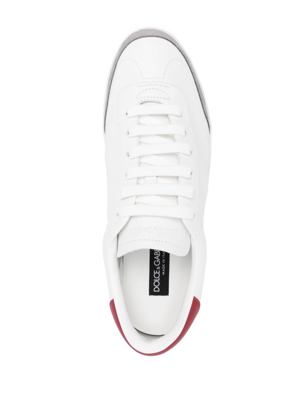 Shop Dolce & Gabbana Stripe-detailing Leather Sneakers In Weiss