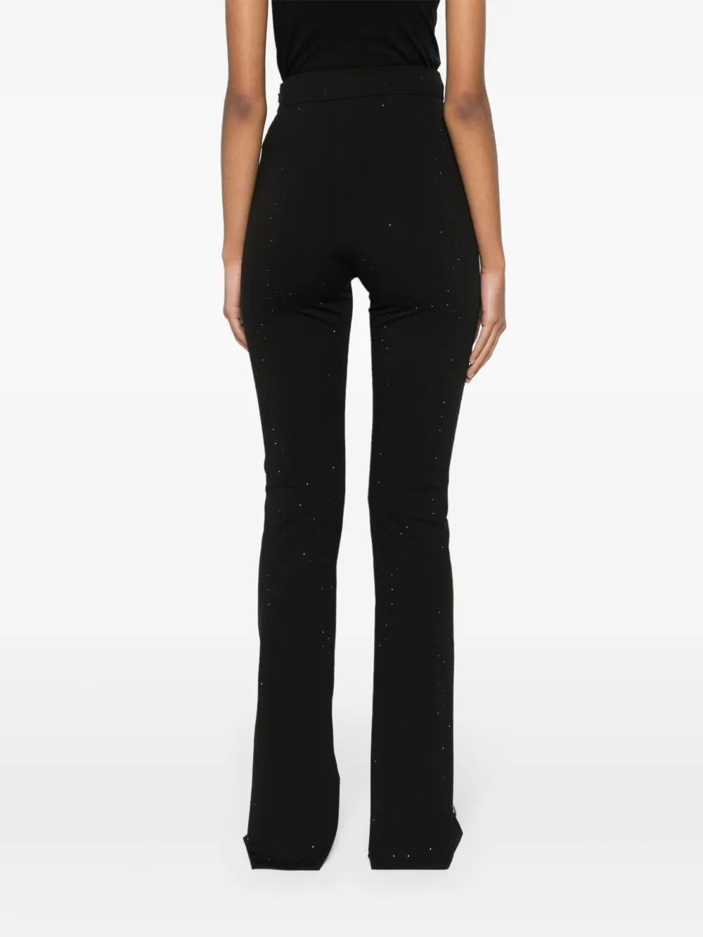 Rhinestone-Embellished Slim-Fit Trousers