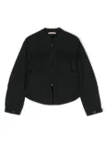 Marni Kids logo-tape twill jacket - Black