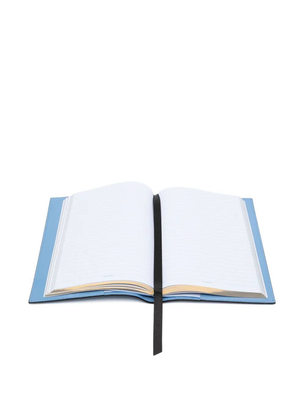 Smythson Ldw Evergreen Notebook In Blue