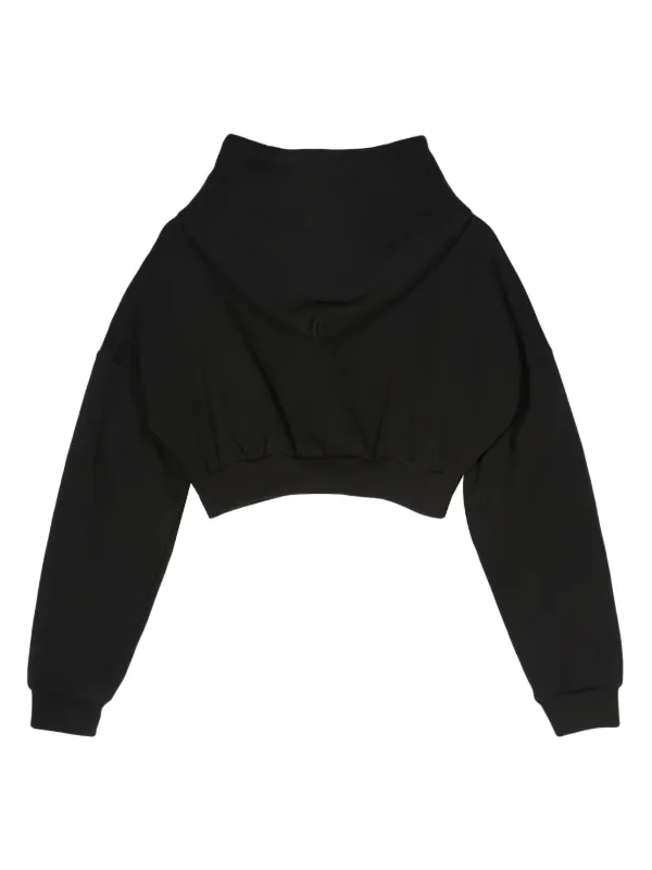 ENTIRE STUDIOS organic-cotton Cropped Hoodie | Black | FARFETCH