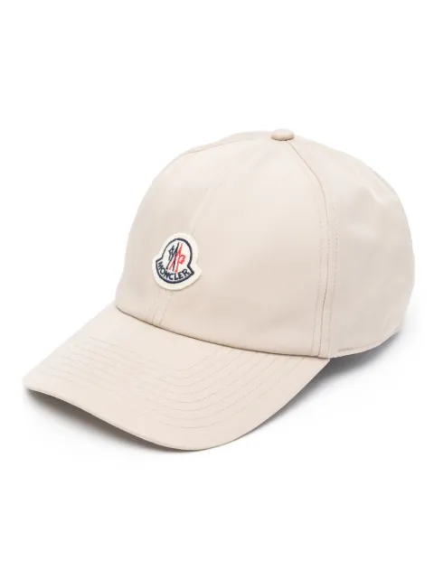 Moncler gorra satinada con parche del logo