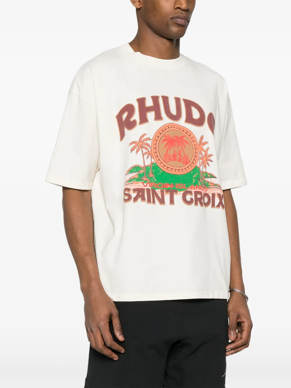 RHUDE Katoenen T-shirt Beige