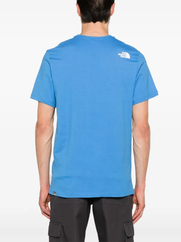 The North Face logo-print Cotton T-shirt | Blue | FARFETCH IN