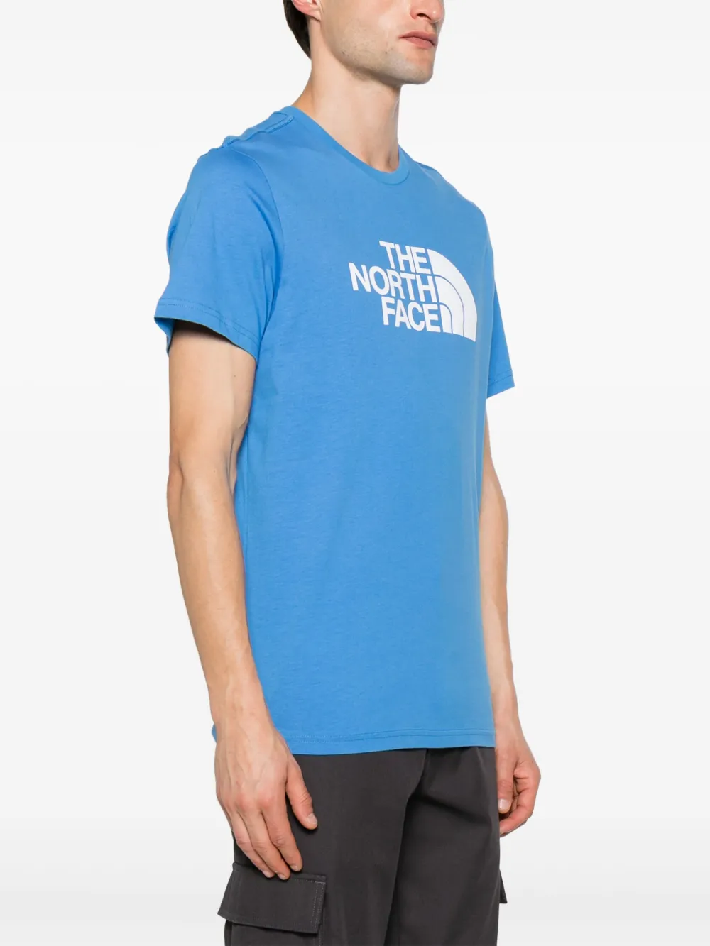 The North Face logo-print Cotton T-shirt | Blue | FARFETCH IN