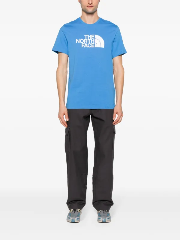 The North Face logo-print Cotton T-shirt | Blue | FARFETCH IN