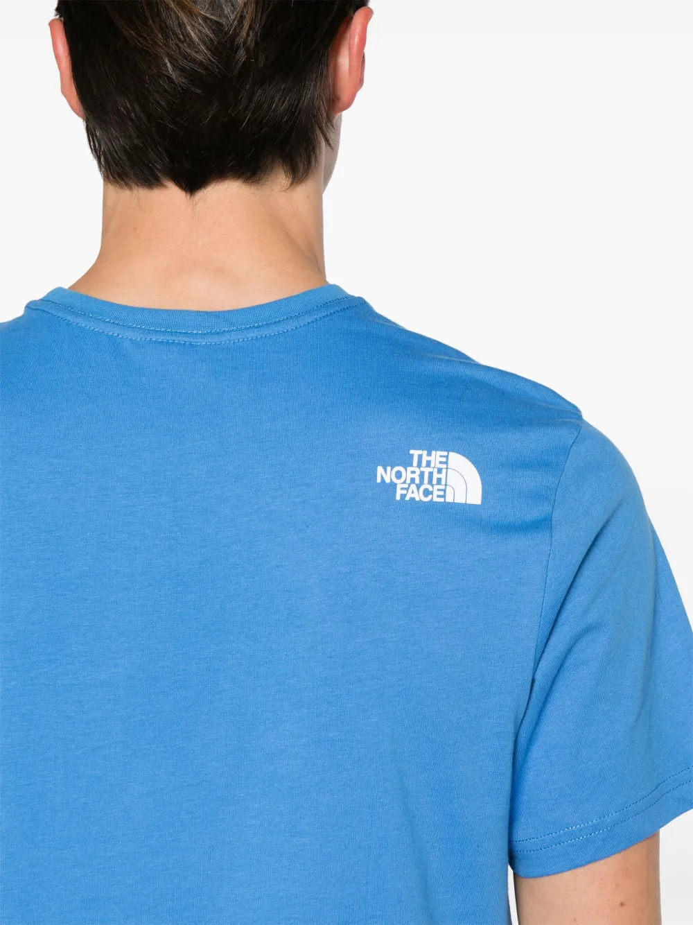 The North Face logo-print Cotton T-shirt | Blue | FARFETCH IN
