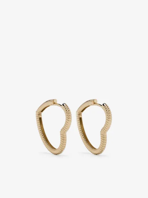 Yvonne Léon 9kt yellow gold Coeur Heart hoop earrings