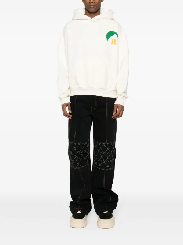 RHUDE Moonlight Cotton Hoodie | White | FARFETCH