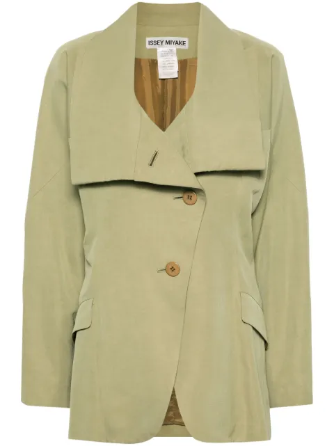Issey Miyake Pre-Owned blazer con solapas a capas
