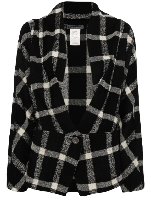 Issey Miyake Pre-Owned chamarra con cuadros estampados