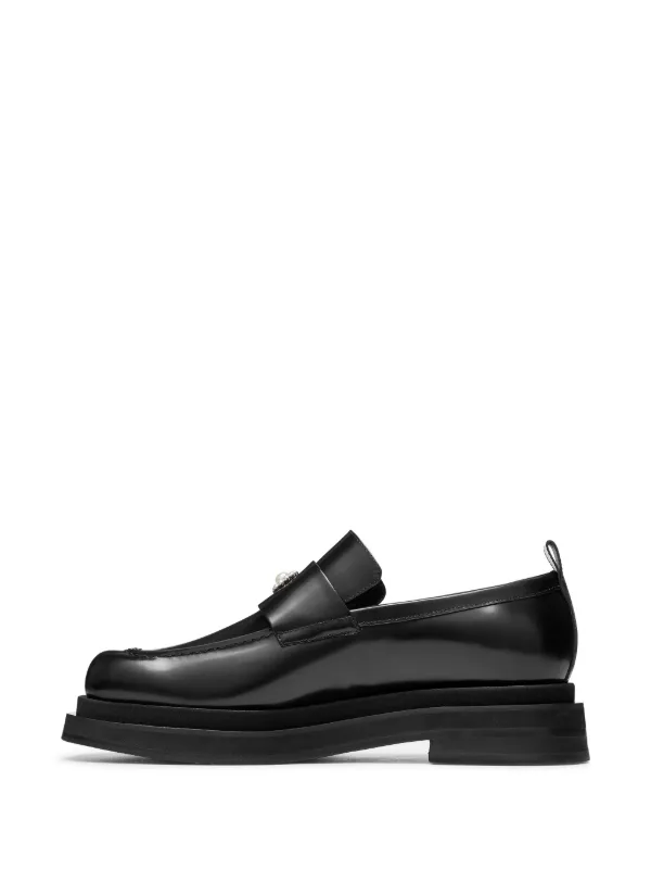 Simone Rocha レザーローファー | ブラック | FARFETCH JP