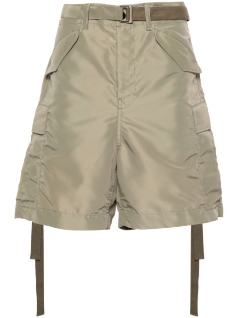 sacai bermudas cargo tipo gabardina