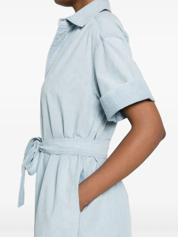 Polo Ralph Lauren Chambray Midi Shirt Dress Blue FARFETCH TR