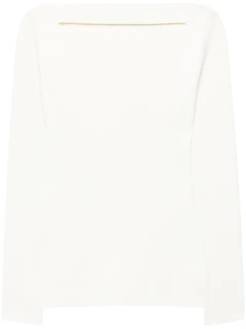 Another Tomorrow — cut-out knitted top