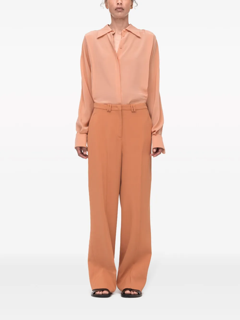 Another Tomorrow Pantalones Rectos - Naranja 