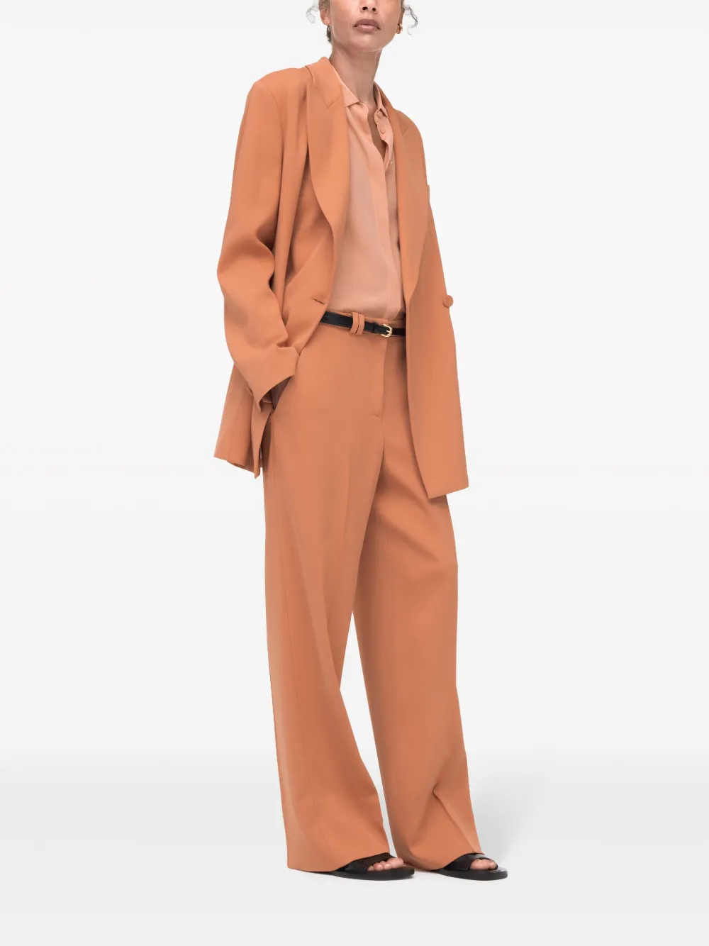  Another Tomorrow Pantalones Rectos - Naranja 