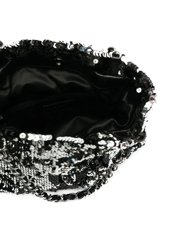CHANEL Pre-Owned 2008 CC-logo Sequin Tote Bag | Black | FARFETCH
