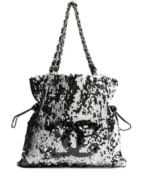 Cheap HOT SALE CHANEL 2008 CC-logo sequin tote bag Women