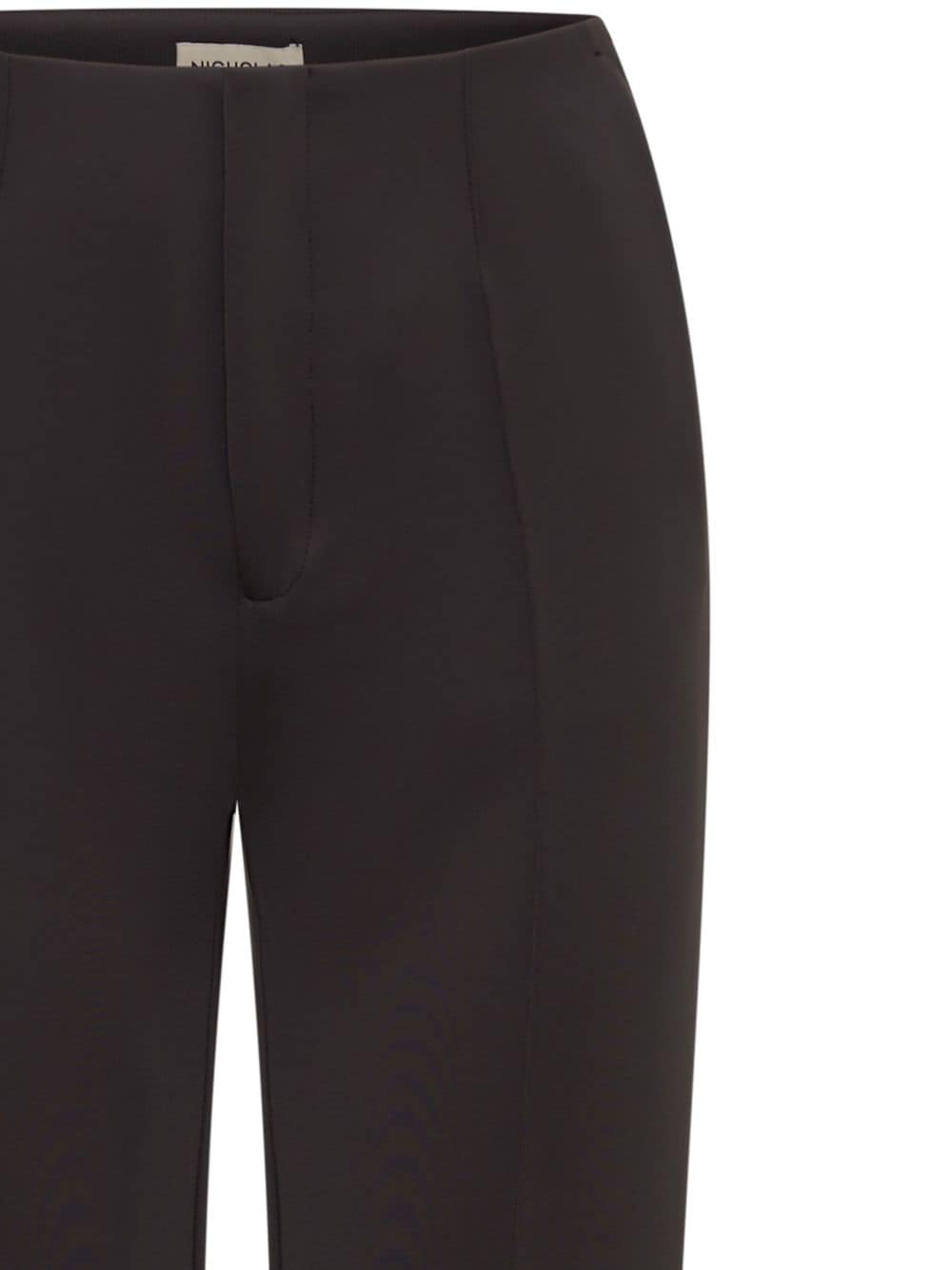Shop Nicholas Lillianna Straight-leg Pleated Trousers In Black