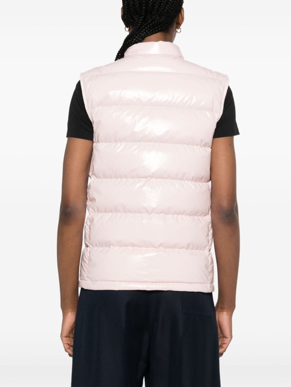 Shop Moncler Alcibia Down Gilet In Pink