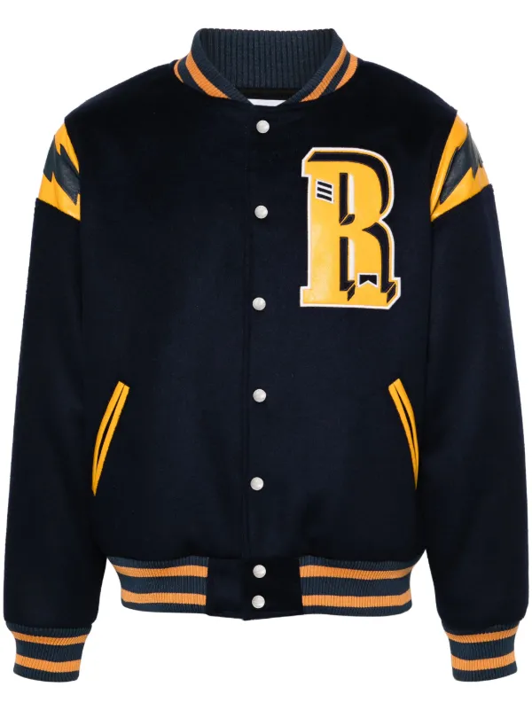 RHUDE American Spirit Bomber Jacket Blue FARFETCH IN