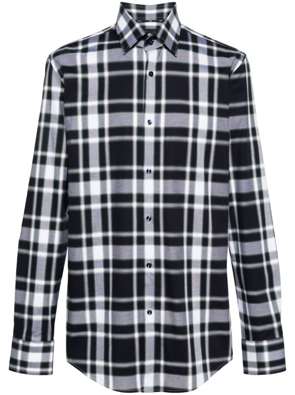 Shop Hugo Boss Plaid Check-pattern Shirt In Blue