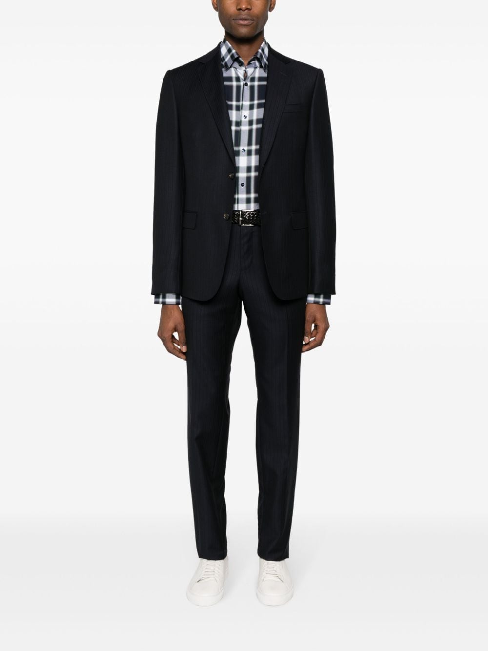 Shop Hugo Boss Plaid Check-pattern Shirt In Blue