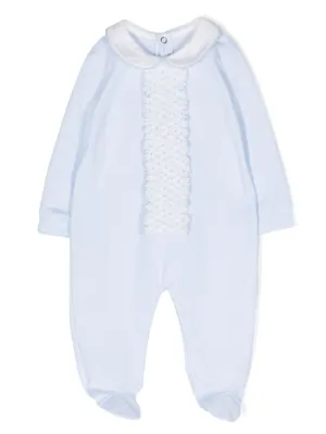 Moncler Enfant フーデッド ロンパース | ホワイト | FARFETCH JP