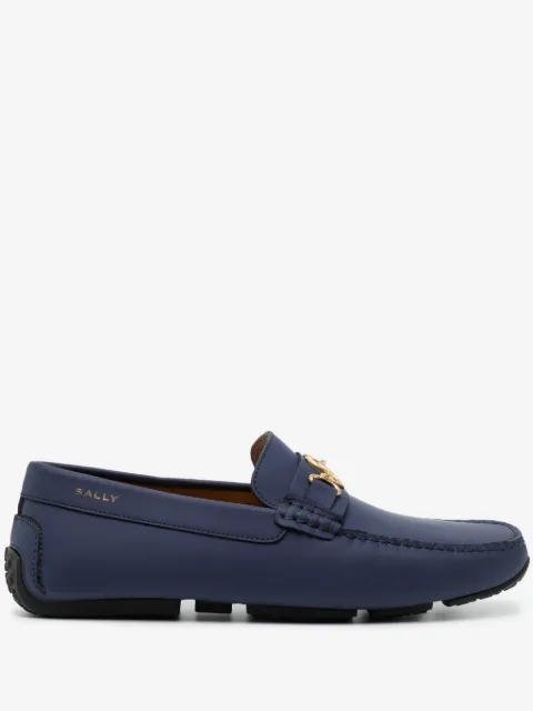 Bally Emblem-plaque leather driving shoes