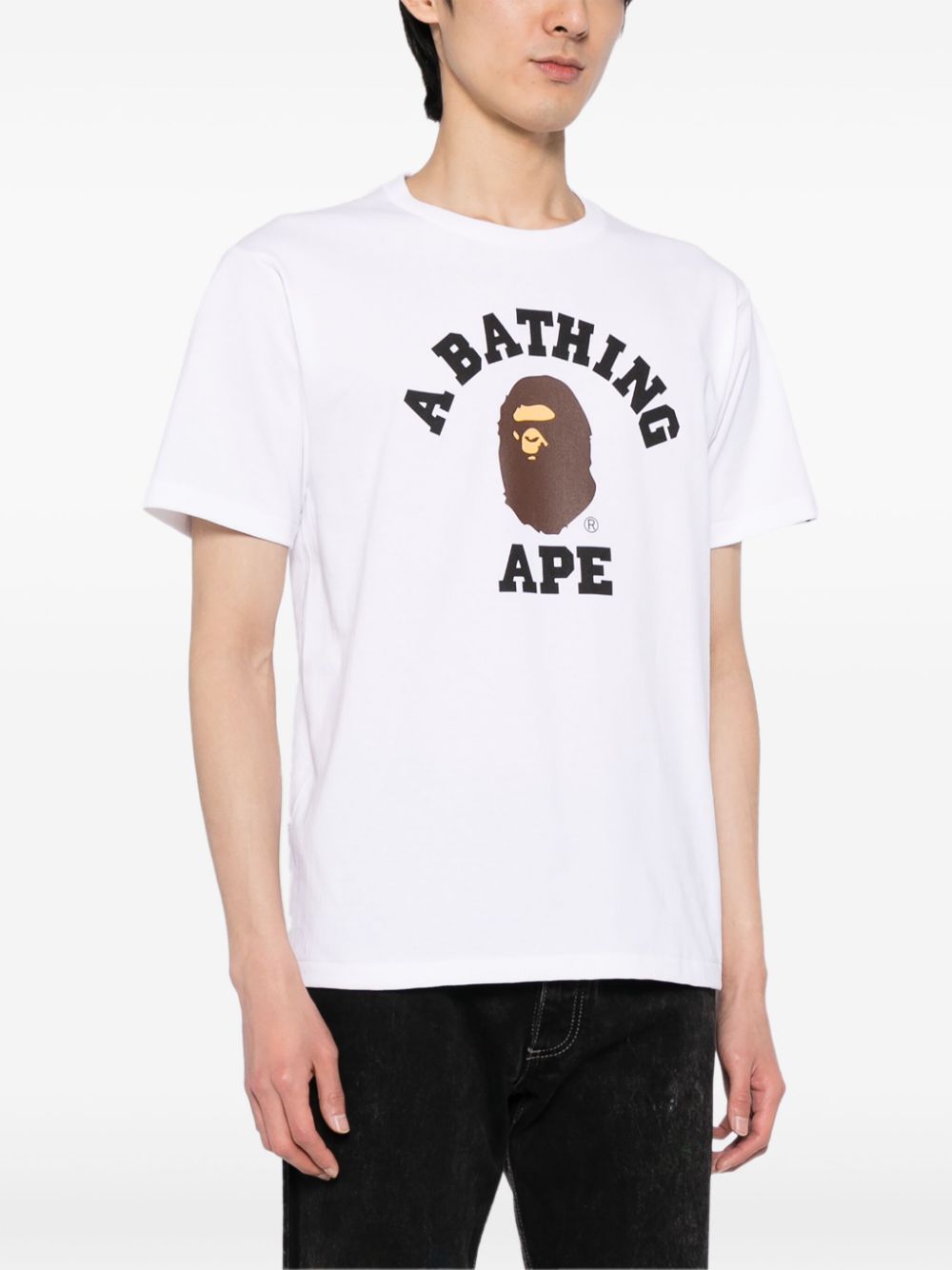 A BATHING APE T-shirt met print Wit