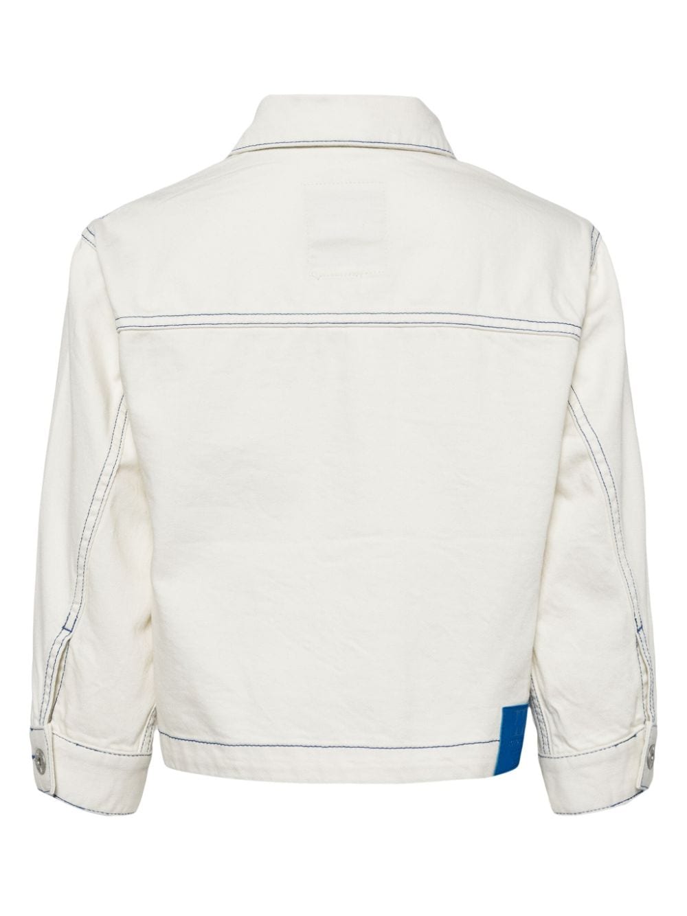 Shop Chocoolate Logo-embroidered Denim Jacket In White