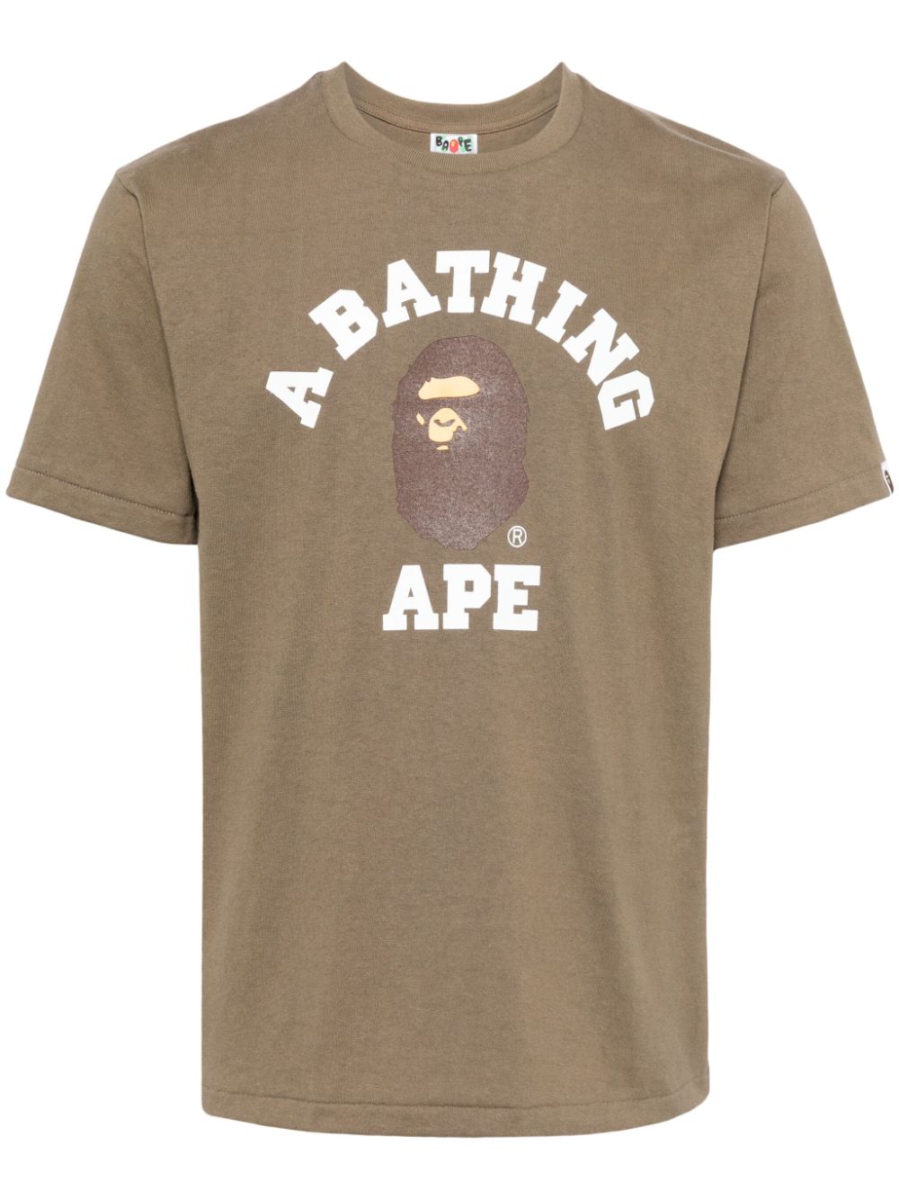 A Bathing Ape T-shirt Im College-look In Braun