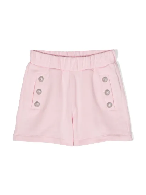 Balmain Kids elasticated cotton shorts