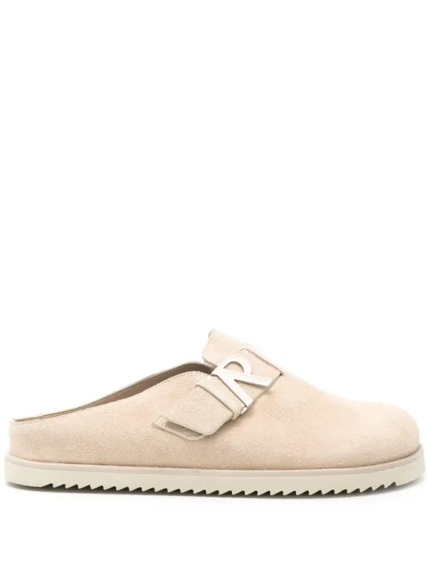 Represent Initial Suede Mules - Farfetch