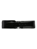 Alaïa Pre-Owned leather buckle belt - Black