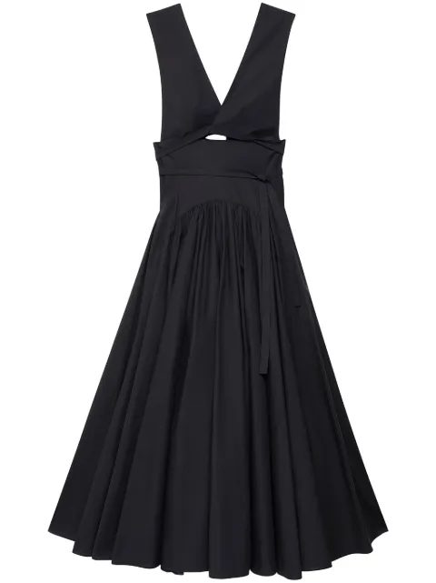 Another Tomorrow cut-out organic cotton dress